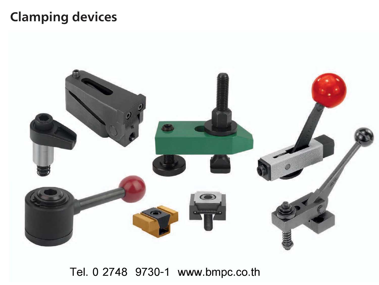 Kipp clamp lever, ด้ามขัน, Ball plunger, สกรูตัวหนอนปลายลูกปืน, locking bolt, Hand wheel, Hoist ring, star grip, index plunger